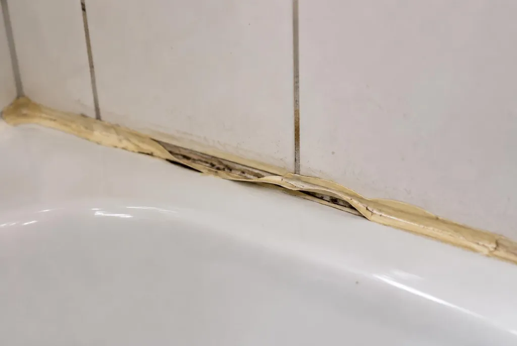 Kitbedrijf Barendrecht – loslatende kit naast het bad